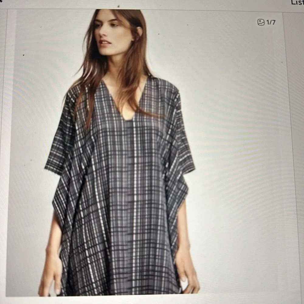 Vince 100% Silk Poncho Dress - Picture 2 of 13